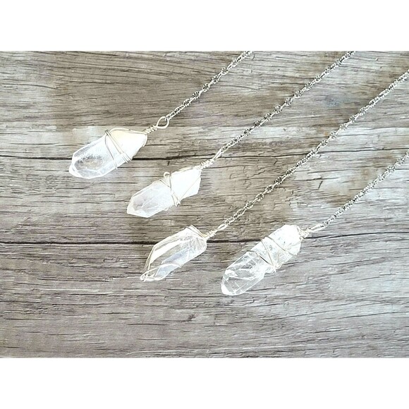 Clear Quartz Crystal Point Pendulum, Dowsing Pendulum, Healing Quartz Pendulum - Picture 3 of 8